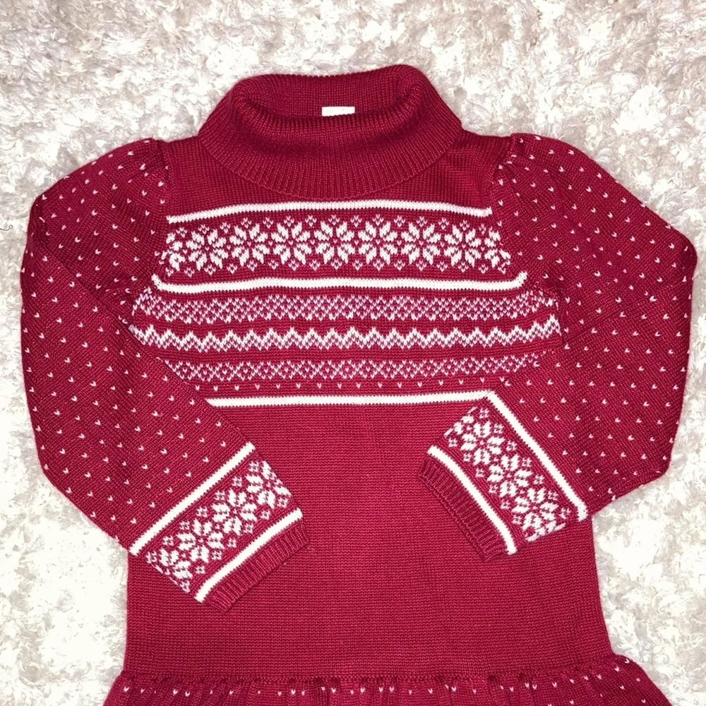 Gymboree size 9 red sweater dress